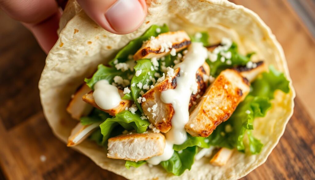 Chicken Caesar Wrap Assembly Techniques