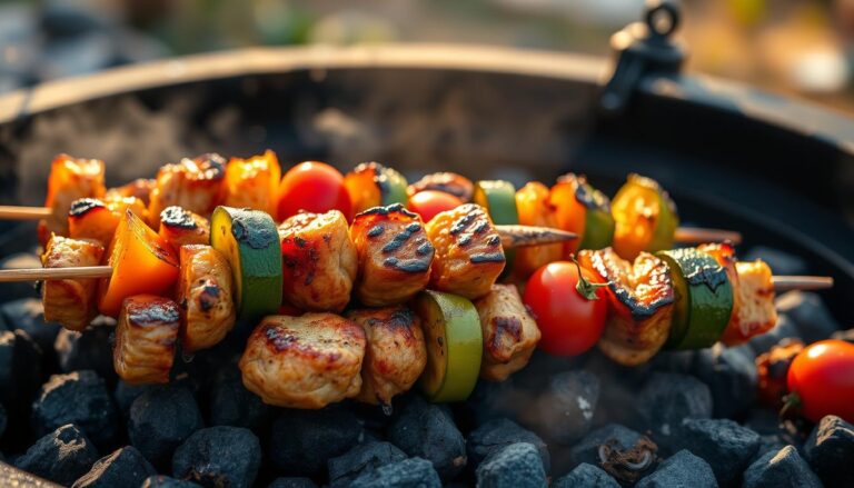 Grilled Chicken and Veggie Skewers