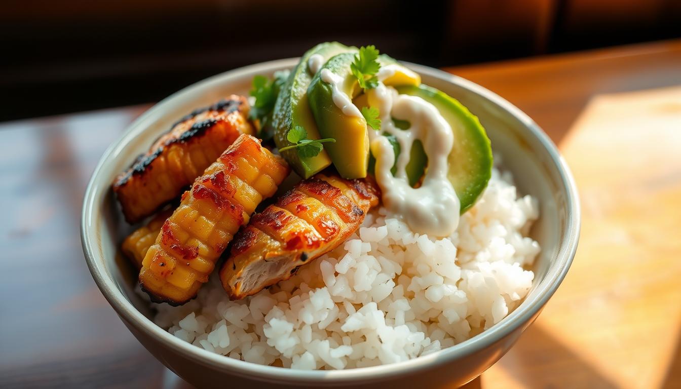 Street Corn Chicken Rice Bowl