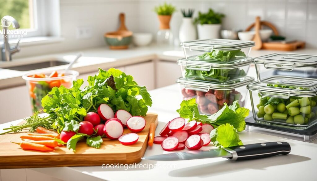 Spring Salad Prep and Storage