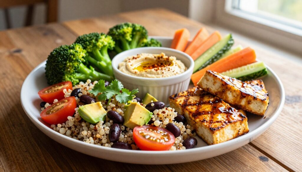 balanced high protein vegan plate balanced high protein vegan plate