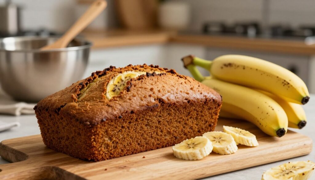 banana bread with ripe bananas