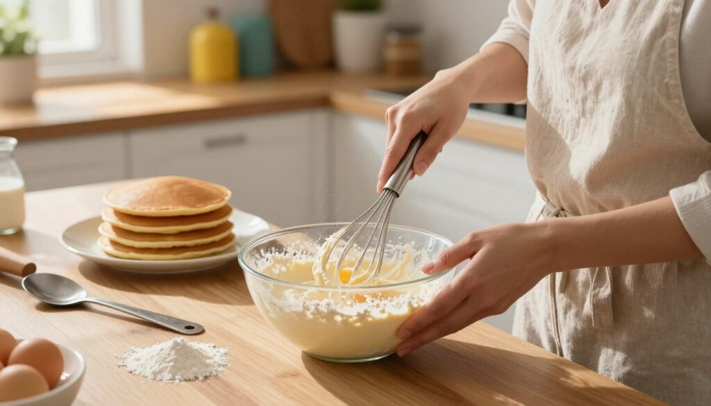 pancake mixing technique