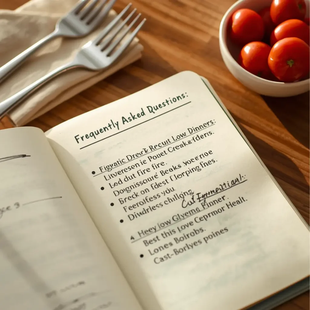 frequently asked questions low glycemic dinners