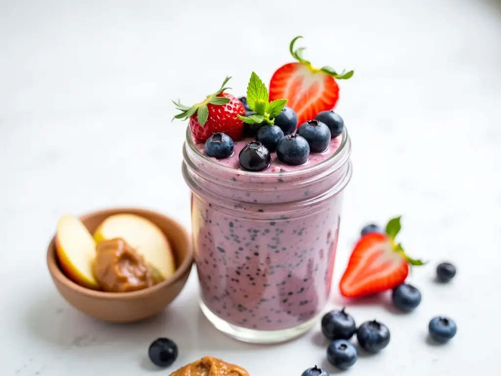 diabetic friendly fruit recipes berry chia pudding apple slices with almond butter