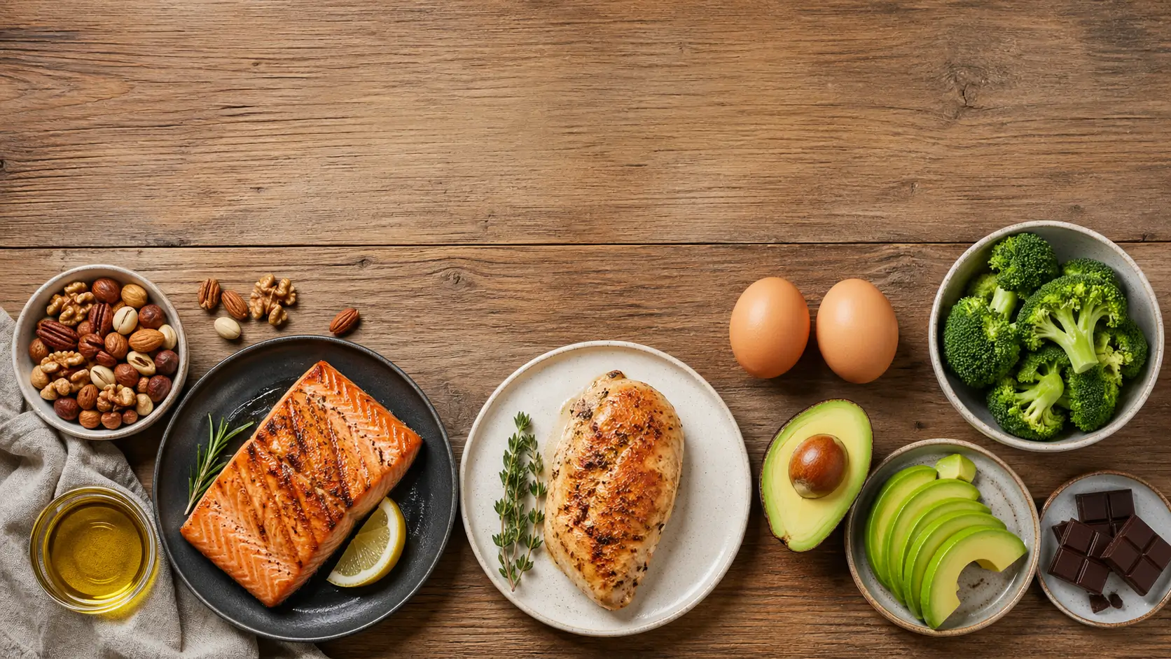 keto diet for beginners foods salmon chicken eggs avocado nuts