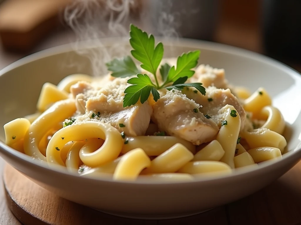 creamy chicken alfredo pasta main course